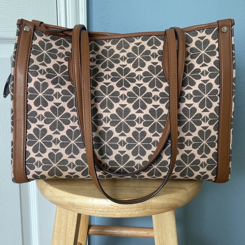 Kate Spade Brown Floral Patterned Tote Bag
